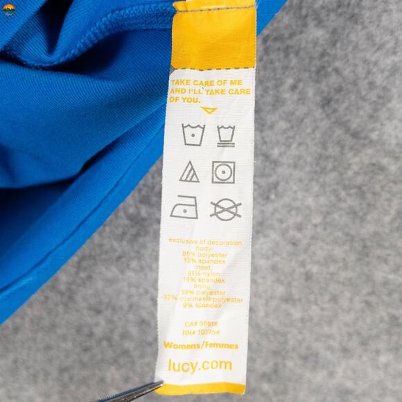 Lucy Racerback Tank Top Blue Black Cross-Back Activewear Yoga gymcore Women's XL - Picture 10 of 10